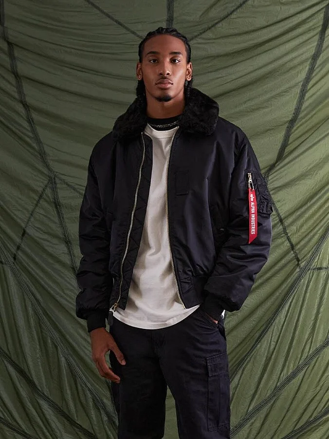 Куртка бомбер мужская Alpha Industries B-15 Heritage Black
