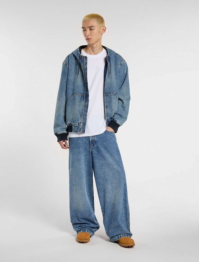 Джинсы мужские Dickies Loose Wave Denim Rinsed Blue W/ Fade