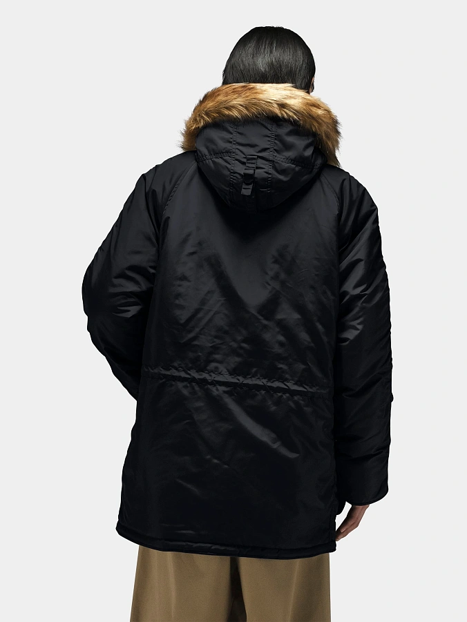 Мужская куртка парка Alpha Industries N-3B Logo Oxford Parka Black